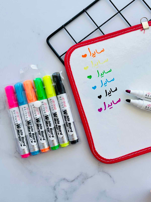 ماژیک وایت برد ۶ رنگ DE LUXE